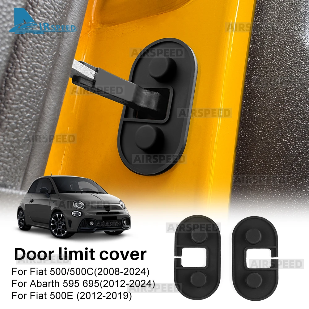 2 pièces pour Fiat 500/500C(2008-2024) Abarth 595 695(2012-2024) Fiat 500E(2012-2019) serrure de porte boucle coque en silicone Anti-Collision