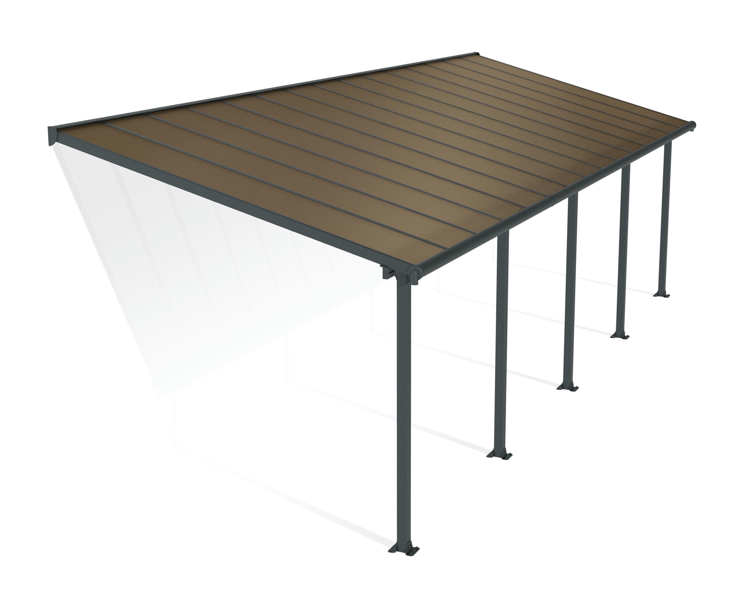 Palram-Canopia Olympia 10 X 30 Patio Cover (Grey / Bronze)
