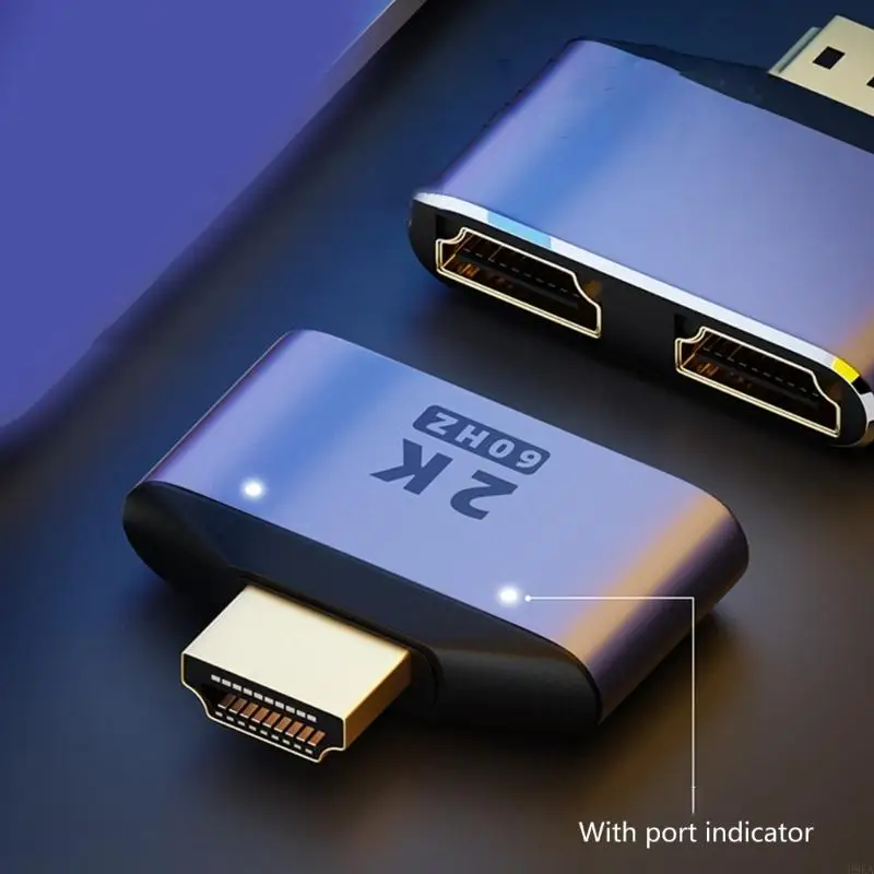 HDMI-kompatibler Splitter 1 in 2 Out -2K HDMI-kompatibler Splitter 1x2 Ports Powered 2K Full UltraHD 1920x1080 3D-Unterstützung Image