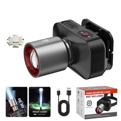 LED Headlamp Outdoor Multifunctional Zoomable Long-Lasting Battery for Night Fishing Portable and Waterproof Work Light