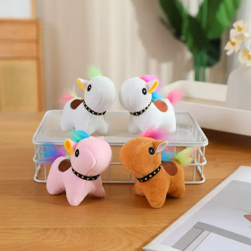 Neueste Pony Rucksack Anhänger Glocke Pony Puppe Kawaii Gefüllte Plüsch Spielzeug Puppe Cartoon Anime Nette kinder Geburtstag Geschenk Puppe