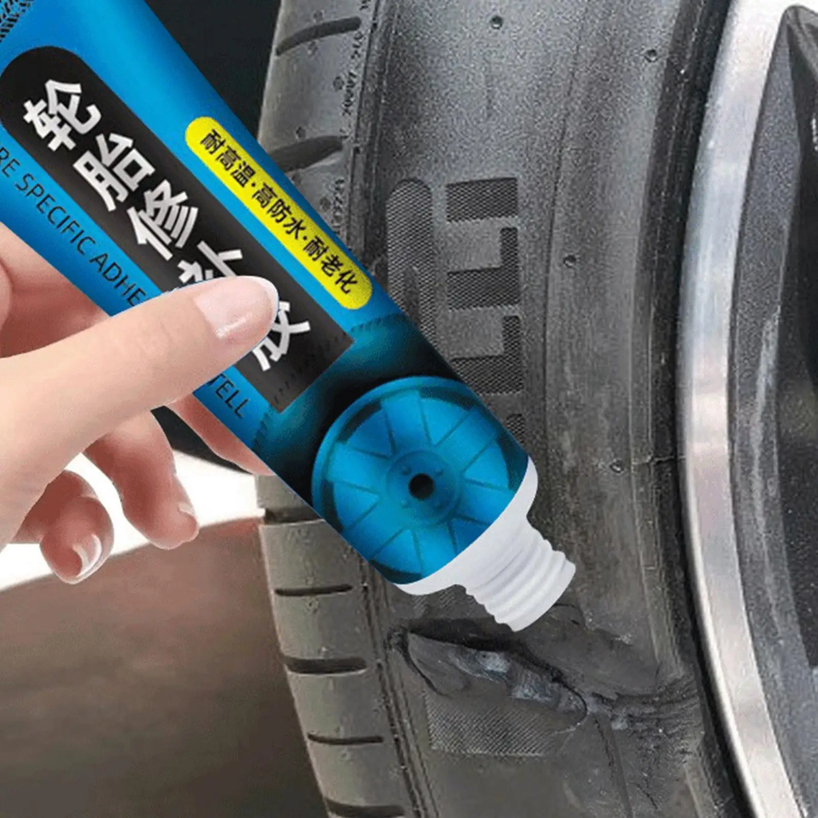Colla per riparazione pneumatici auto 60ml Adesivo forte Sigillante per riparazione pneumatici Colla per riparazione pneumatici resistente alle alte temperature Colla per riparazione istantanea