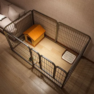 6 Panels Heavy Duty Dog Cage Heavy Duty Dog Puppy Playpen Foldable Heavy Duty Dog Exercise Fence for Dog Cat Rabbit Pet Exercise