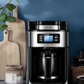 Macchina da caffè 2 in1 completamente automatica Macchina per caffè espresso Macinacaffè elettrico per caffè americano con display a LED automatico