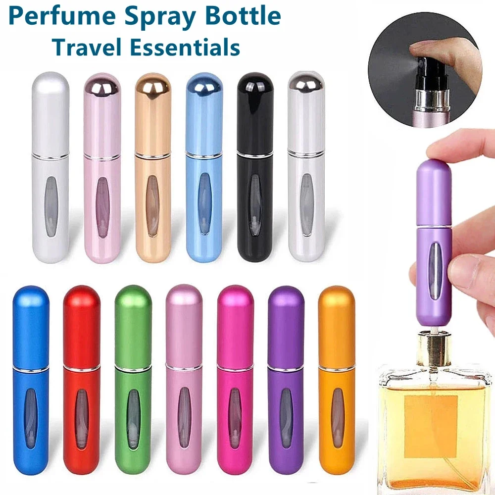 5 ml Tragbare Parfüm Zerstäuber Flüssigkeit Container Portatil Für Kosmetik Mini Aluminium Spray Alkohol Leere Nachfüllbare Flasche Image