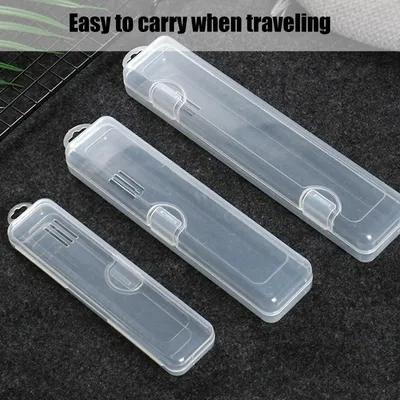 Travel Cosmetic Brush Holder Portable Makeup Storage Case Straw Organizer For Travel Cutlery Carrying Spoon Fork Containers