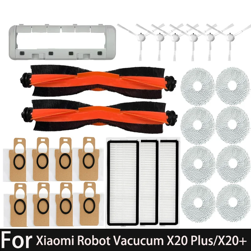 Für Xiaomi Roboter Staubsauger X20 + / X20 Plus /X10 Plus /Zubehör Staubbeutel Mopp Tuch Hauptseite Pinsel Hepa-Filter Ersatzteile Image