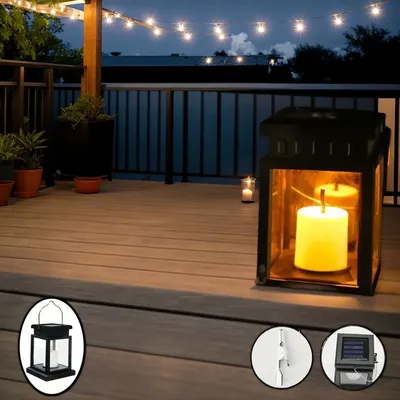 ​​Hanging Solar Candle Lanterns – Outdoor Decorative Candle Lamps for Weddings, Rooms & Landscape Lighting​​