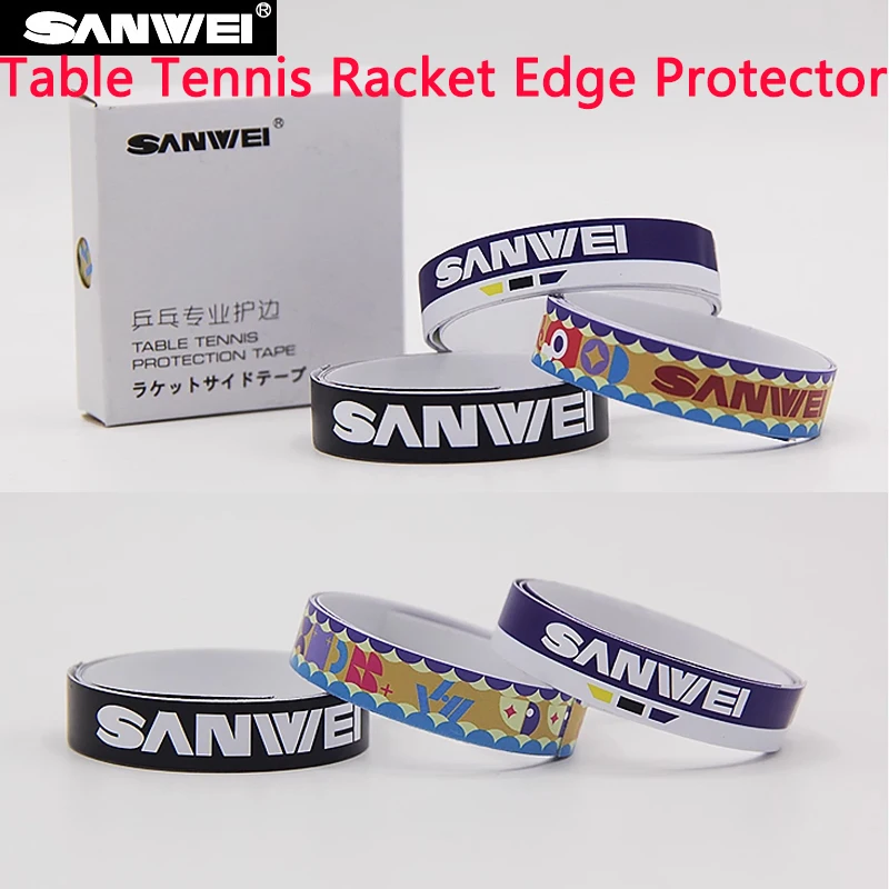 Selbstklebender Kantenschutz für Tischtennisschläger SANWEI PVC Ping-Pong-Schläger, schützender Seitenbandschutz, Tischtennis-Zubehör Image