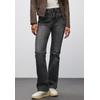 Bootcut-Jeans STREET ONE, Damen, Gr. 33, Länge 30, schwarz (schwarz washed), Denim/Jeans, Obermaterial: 72% Baumwolle, 27% Polyester (REPREVE), 1% Elasthan, unifarben, casual, slim fit lang, Jeans, mit großen Front-Taschen