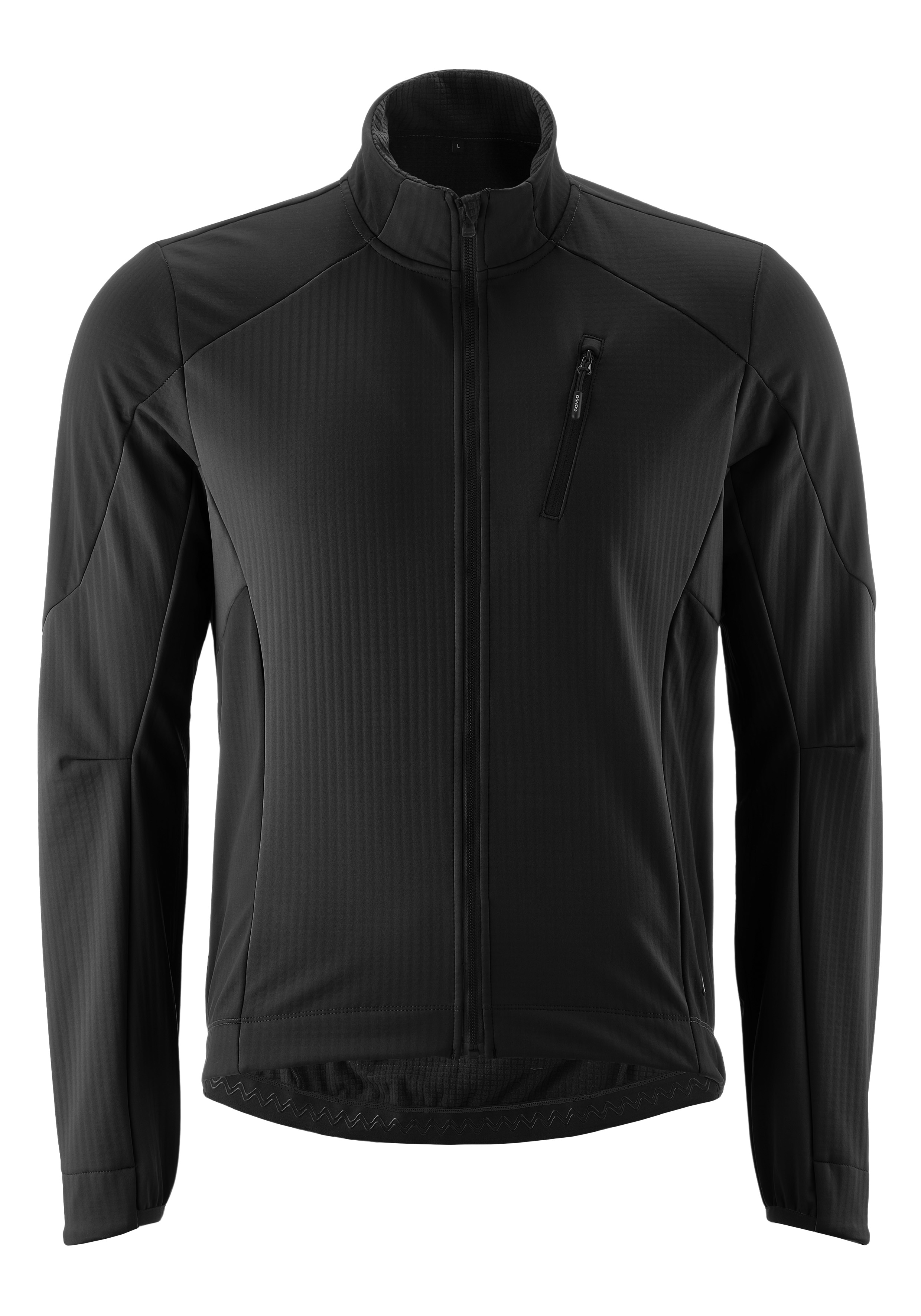 Fahrradjacke GONSO "TRAIL JACKET SOFTSHELL M", Herren, Gr. XXL, schwarz, 100% Polyester, Rundhals, Jacken, Wasserabweisend, strapazierfähig, atmungsaktiv Image