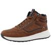 Winterboots MUSTANG SHOES "Luciano", Herren, Gr. 41, braun (nussbraun), Lederimitat, Textil, modisch, Schuhe, High Top Sneaker, Schnürboots mit Warmfutter