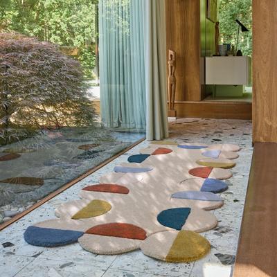 Wollteppich FLAIR RUGS "Mia Scallop", rot (rostrot), B:80cm H:12mm L:230cm, Wolle, Teppiche, in Jakobsmuschel-Form Image