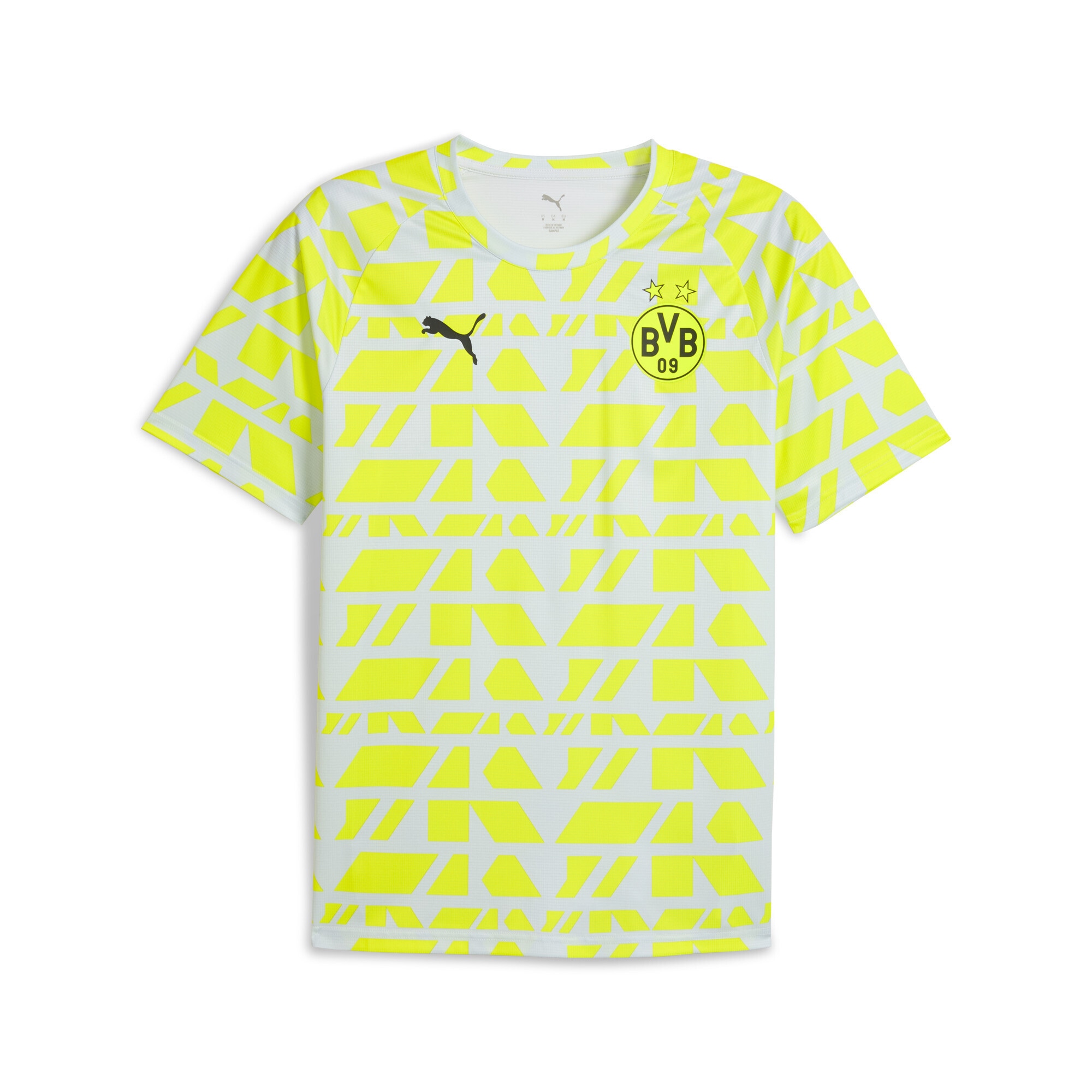 Trainingsshirt PUMA "Borussia Dortmund Aufwärmtrikot Herren", Herren, Gr. 3XL, silber mist gelb alert gray, Obermaterial: 100% Polyester, bedruckt, slim fit, Rundhals, Shirts Image