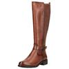 Stiefel TAMARIS "Tamaris Stiefel Leder/Synthetik", Damen, Gr. 36, braun (cognac), Leder, Synthetik, casual, Schuhe
