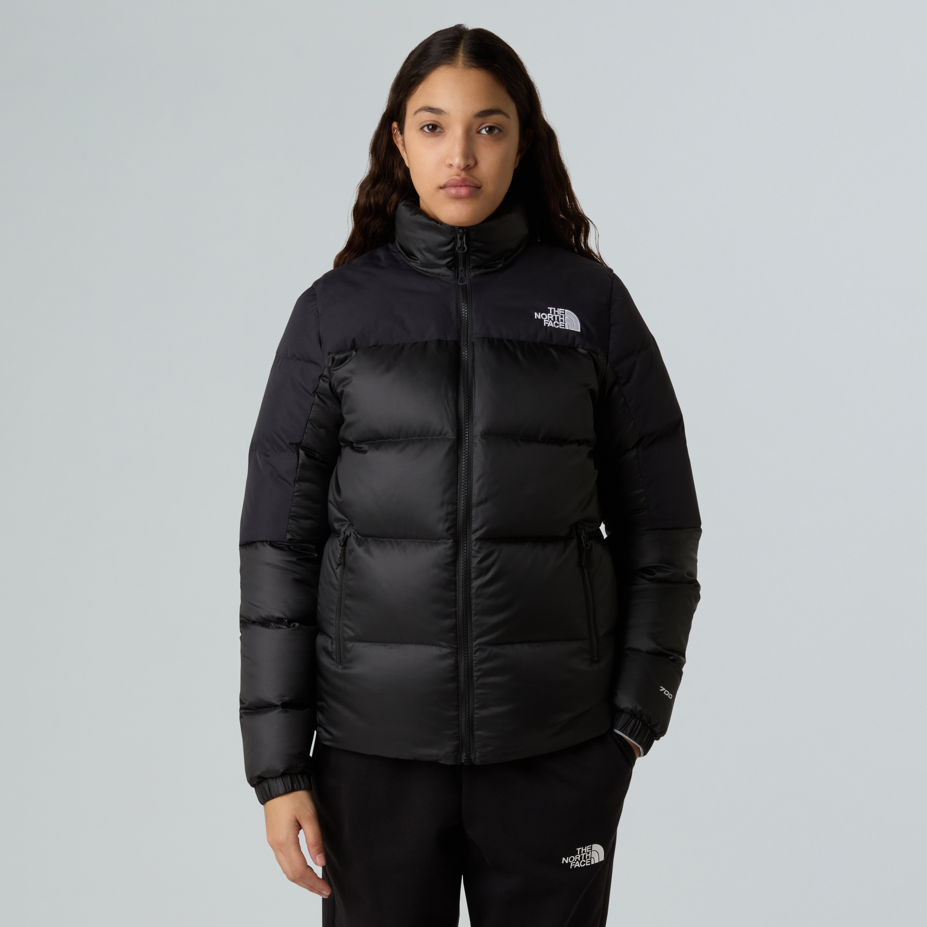 Daunenjacke THE NORTH FACE "W DIABLO DOWN 2.0 JACKET", Damen, Gr. M, schwarz (tnf schwarz heather, tnf schwarz), Obermaterial: 100% Polyester. Wattierung: 100% Daunen, Jacken Daunenjacke, für Erwachsene, winddicht, wasserabweisend