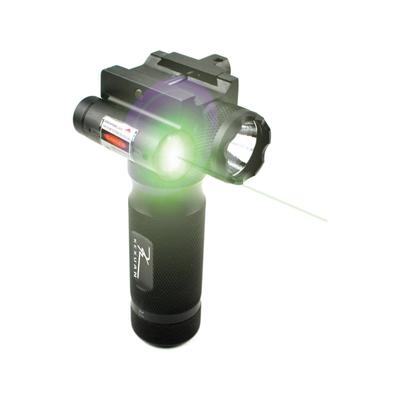Kexuan Aluminum Front Grip with Flashlight CREE Q5 260 Lumens with Green Laser Black GPGL01