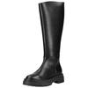 Stiefel STEVE MADDEN "STEVE MADDEN Stiefel Leder", Damen, Gr. 40, schwarz, Leder, casual, Schuhe