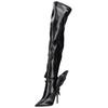 Overkneestiefel STEVE MADDEN "STEVE MADDEN Stiefel Lederimitat", Damen, Gr. 39, schwarz, Lederimitat, elegant, Schuhe