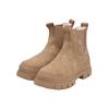 Stiefel BUFFALO "Buffalo ASPHA CHELSEA WARM - VEGAN NUBUCK - BROWN", Damen, Gr. 38, braun, Kunstfaser, unifarben, Schuhe