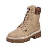 Schnürstiefelette RIEKER "Rieker Stiefelette Lederimitat", Damen, Gr. 43, braun (hellbraun), Lederimitat, casual, Schuhe