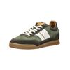 Sneaker BULLBOXER "Bullboxer Sneaker Leder", Herren, Gr. 46, bunt (weiß, grün), Leder, casual, Schuhe