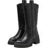 Stiefel BUFFALO "Buffalo BULL BOOT MID - VEGAN NAPPA", Damen, Gr. 36, schwarz, Polyurethan, unifarben, Schuhe
