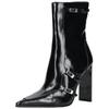 Stiefelette STEVE MADDEN "STEVE MADDEN Stiefelette Lederimitat", Damen, Gr. 39, schwarz, Lederimitat, elegant, Schuhe