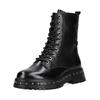 Schnürstiefelette TAMARIS "Tamaris Stiefelette Leder/Synthetik", Damen, Gr. 41, schwarz, Leder, Synthetik, casual, Schuhe