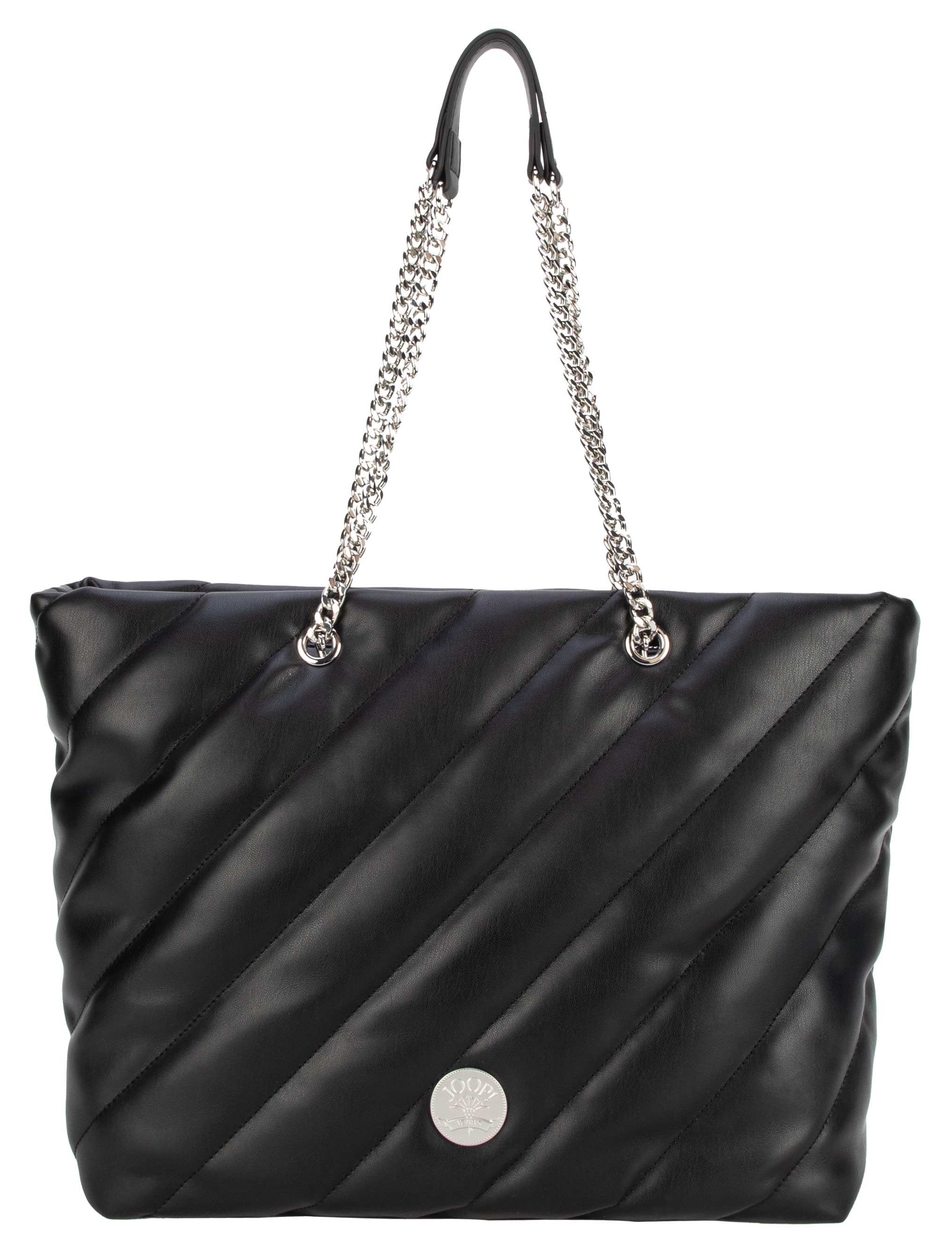 Shopper JOOP JEANS "frizzare shopper lhz", Damen, Gr. B/H/T: 34cm x 30cm x 14cm, schwarz, Polyurethan (PU), Taschen Image