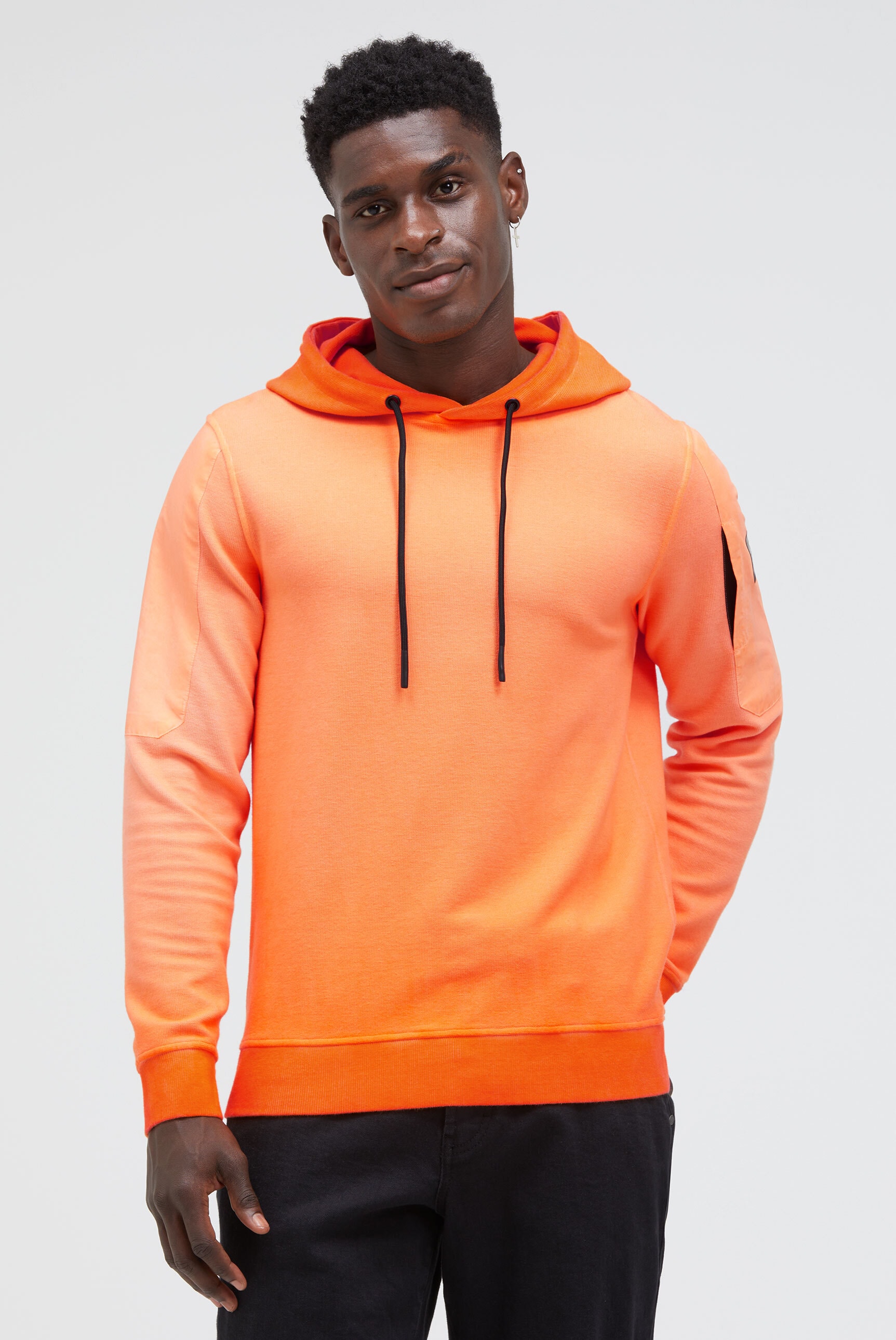 Kapuzensweatshirt CMPD, Herren, Gr. 4XL, orange, Material: 72% Baumwolle, 26% Polyester, 2% Elasthan, Futter: 100% Baumwolle, bestickt, regular fit, Rundhals, eingesetzt Rippbündchen, Sweatshirts, mit Ärmeltasche Image
