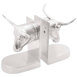 vidaXL Buchstützen 2 pcs Silber 21.5 x 15.5 x 20 cm Aluminium Image