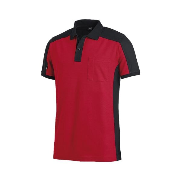 FHB Polo-Shirt KONRAD Größe M zweifarbig rot Image