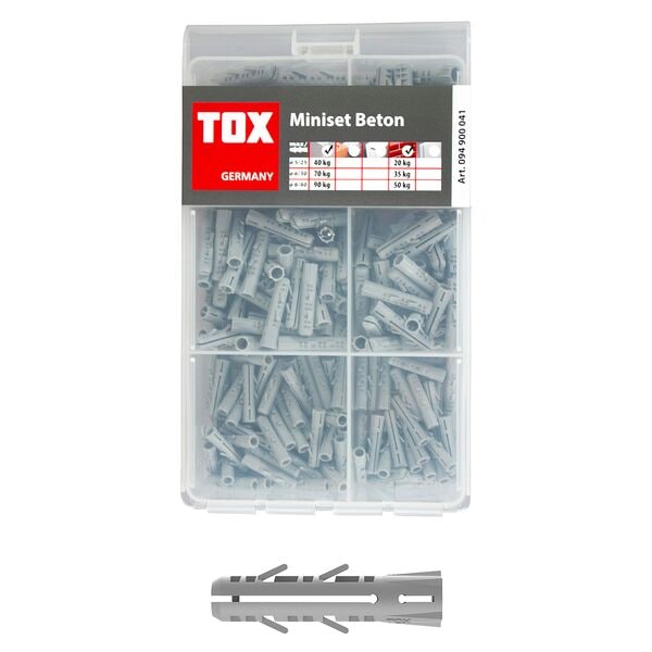 TOX Spreizdübel-Sortiment »Miniset Spreizdübel Barracuda« 245 Stück grau