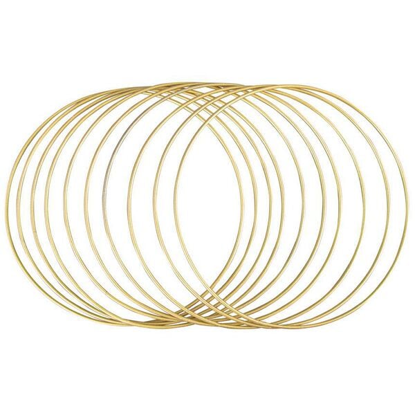 Rayher 10-tlg. Metallringe-Set beschichtet 20 cm gold Image