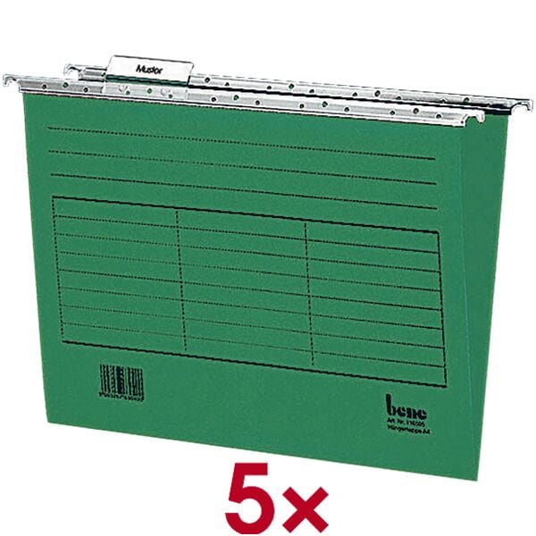 bene 5er-Pack Hängemappen »Vetro Mobil« grün, 34.5x24 cm Image