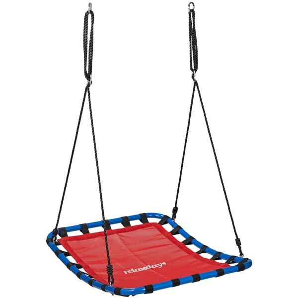 relaxdays Nestschaukel eckig rot Image