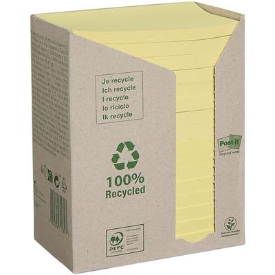 Post-it Super Sticky Recycling 16x Haftnotizen »Recycling Notes« gelb 100 Blatt Image
