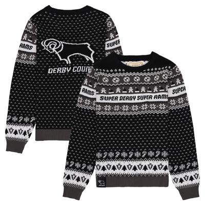 Derby County Weihnachtspullover – Schwarz – Kinder Image