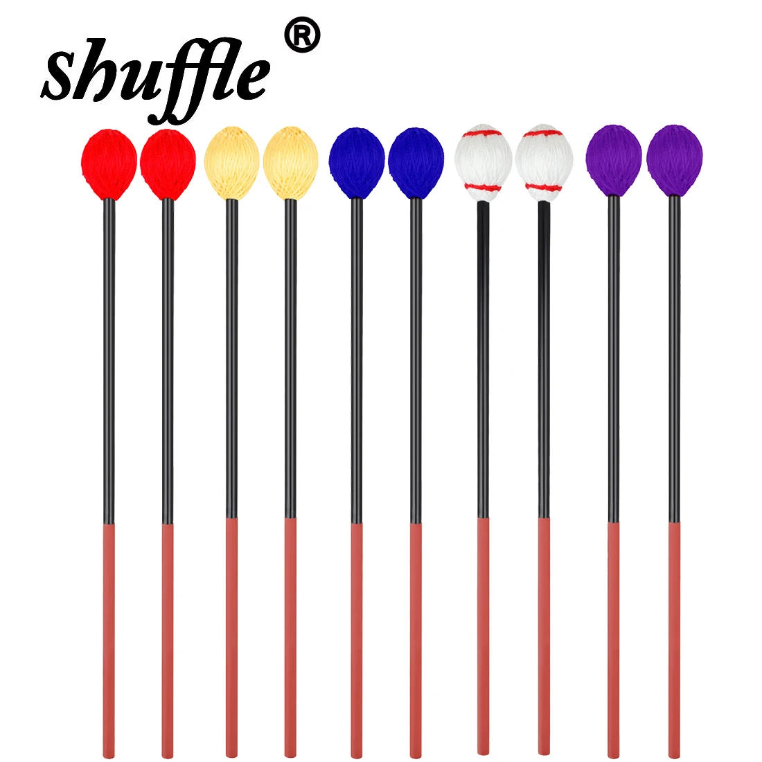 Ein Paar Marimba Sticks Schlägel Harter Kopf Ahorn Griff Xylophon Klavier Hammer Carbon Faser Percussion Instrument Zubehör Image