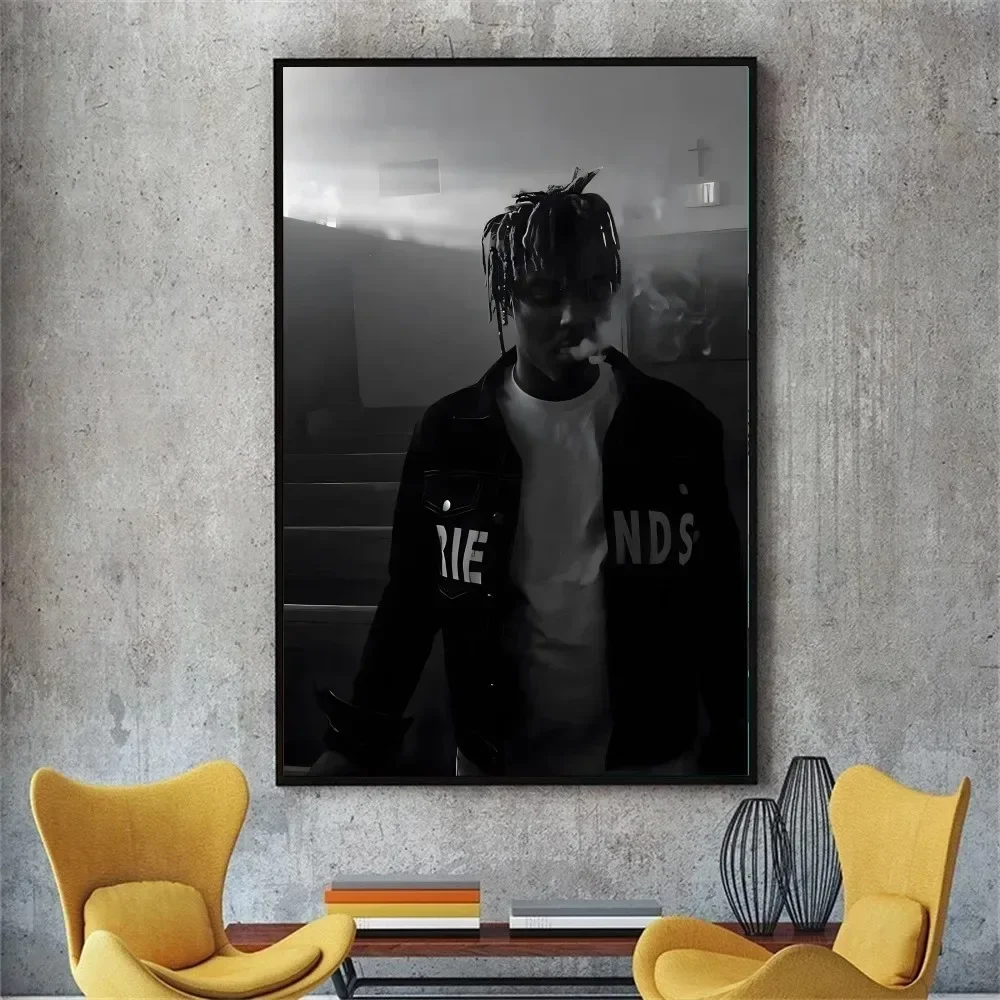 Popular Hip Hop Juice WRLD Poster Canvas Painting Kraft Club Bar Mural Bedroom Study Decoration Painting