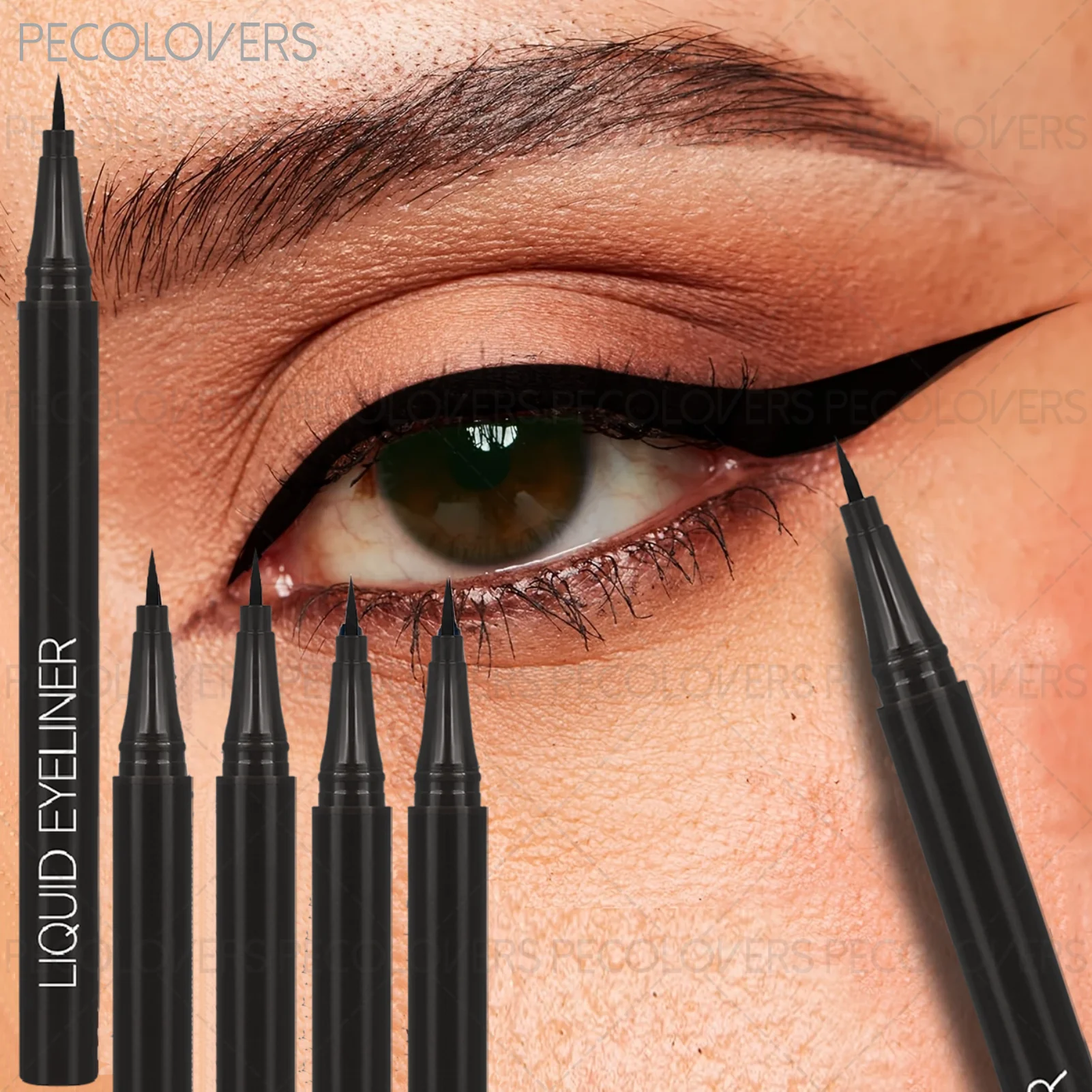 1-teiliger wasserfester flüssiger Eyeliner-Stift, hohe schwarze Rendering, einfach zu färben, für alle Augenformen, natürliches Augen-Make-up-Finish Image