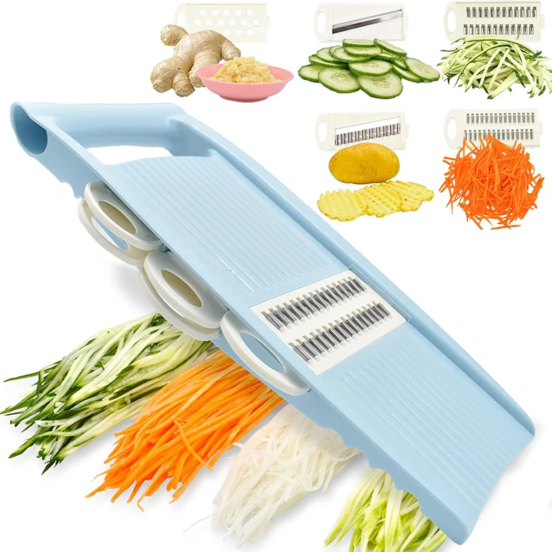 5in1 Vegetable Fruit Slicer Multifunctional Manual Vegetable Chopper Food Grater Cutter Potato Onion Veggie Dicer Kitchen Gadget