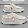 Männer Casual Leinwand Schuhe Herren Loafer Atmungsaktive Slip auf Wohnungen Männlichen Vulkanisierte Schuhe Fahren Schuhe Plus Größe 47 Walking Schuh