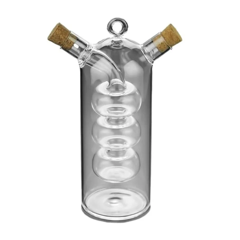 Double Layer Bottle Sauce Oil Vinegar Glass Bottle Condiment Seasoning Sealed Kitchen Storage Bottles Jars Kitchen Tools 2-in-1