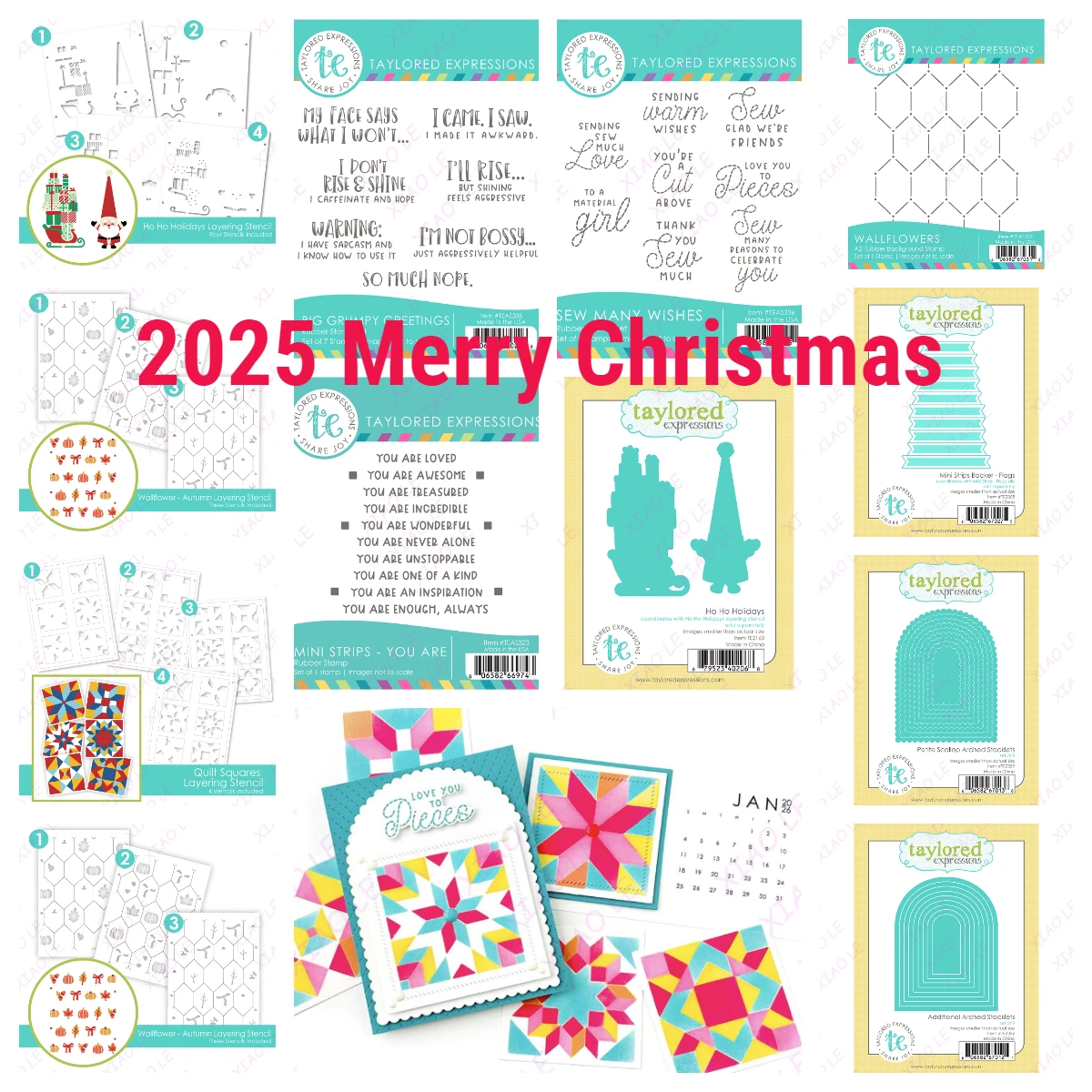 New Merry Christmas Petite Scallop Arched Stacklets Metal Cutting Die Scrapbook Embossed Paper Card Album Craft Template Cut Die