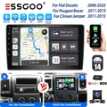 Autoradio 9" 4+64 GB Bluetooth per Fiat Ducato Peugeot Boxer Citroën Jumper Navigazione GPS Android 14 CarPlay Wireless Android Auto WiFi RDS FM Touchscreen HD Controlli al Volante Mirror Link