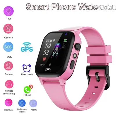 Kinder Smart Watch SOS GPS Standort Video Anruf Sim Karte Für Kinder SmartWatch Kamera Wasserdichte Uhr Für Jungen Mädchen