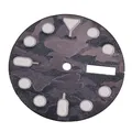 28,5 mm schwarzes Zifferblatt, grün leuchtend, passend für NH35 NH36 Uhrwerk, steriles Zifferblatt, Uhrenzubehör