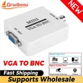 Grwibeou Convertitore video VGA a BNC 1080P Convertitore adattatore uscita Mini HD VGA a BNC per PC Mac HDTV Monitor TV Computer